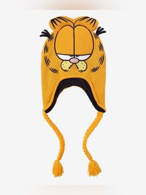NWT Hot Topic Garfield tassel beanie hat